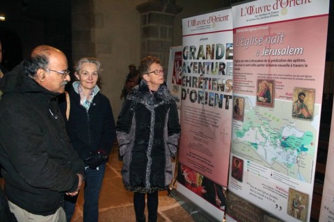 Parallèlement à la conférence, une exposition ‘La grande aventure des chrétiens d’Orient’, préparée par l’Œuvre d’Orient, était présente à Saint-Jean du Baly.