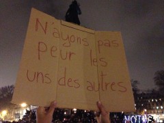 Place de la République A Paris, le 7 janvier. Photo Laurent Grzybowski