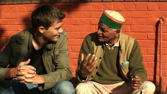 Avec l'activiste indien Satish Kumar. 
