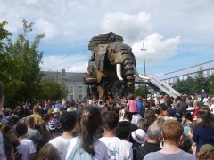 L'éléphant, l'une des "machines de l'ile", emblèmes du dynamisme culturel de la ville de Nantes.